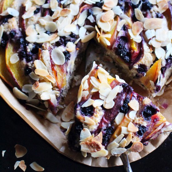 Vegan Nectarine Granola Cake