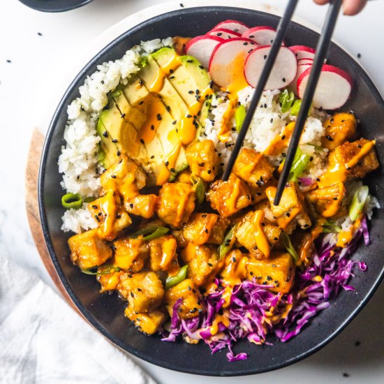 Sticky Maple Glazed Tofu Bowl