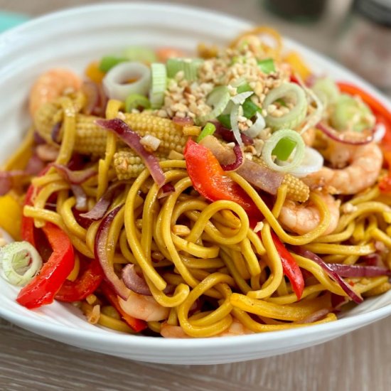 Air Fryer Prawn Noodles