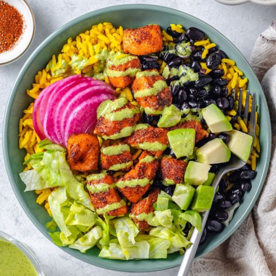 Salmon Taco Bowls