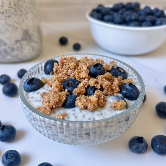 Blueberry Cheesecake Chia Pudding