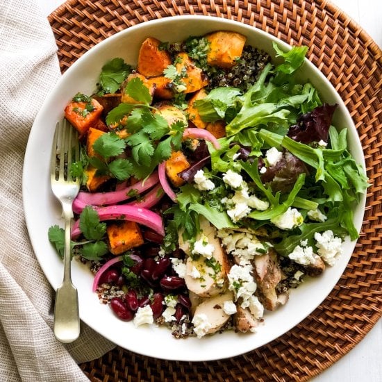 Sweet Potato and Chicken Bowls