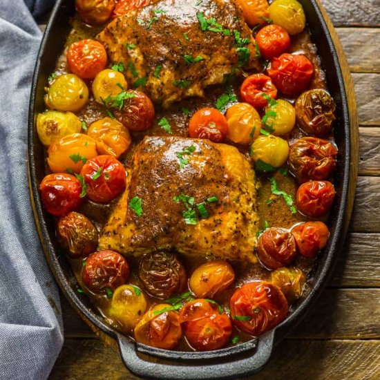 Blackened Salmon with Tomatoes