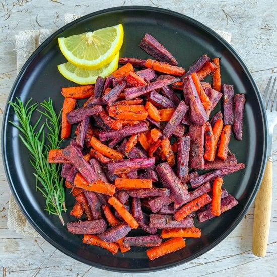 Roasted Sweet Potatoes and Carrots