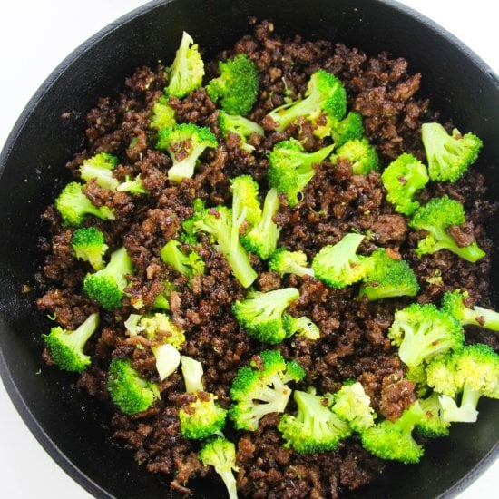 Korean Ground Beef and Broccoli