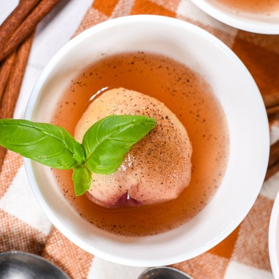 Vanilla Poached Peaches