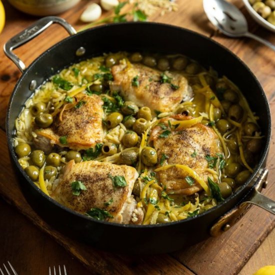 Mediterranean Chicken and Orzo