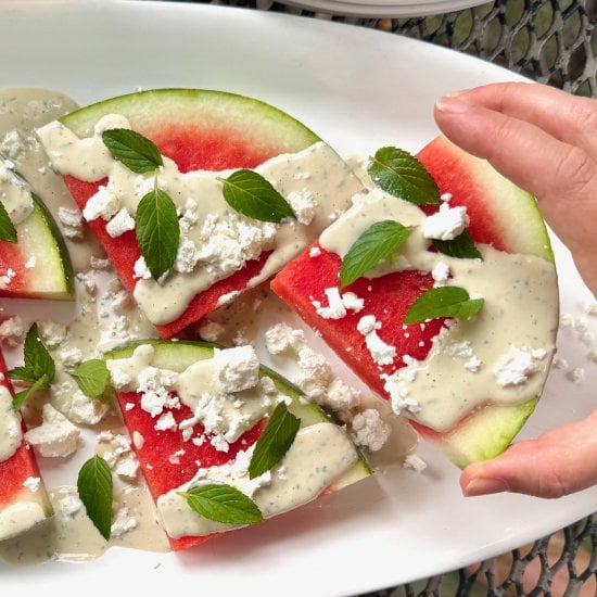 Lime Mint tahini Watermelon
