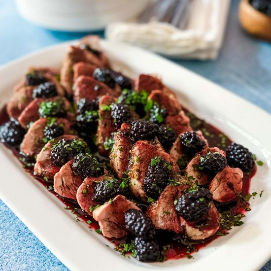 Pork Tenderloin & Blackberry Sauce