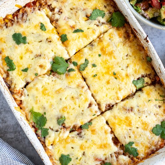 Mexican Chicken Rice Casserole