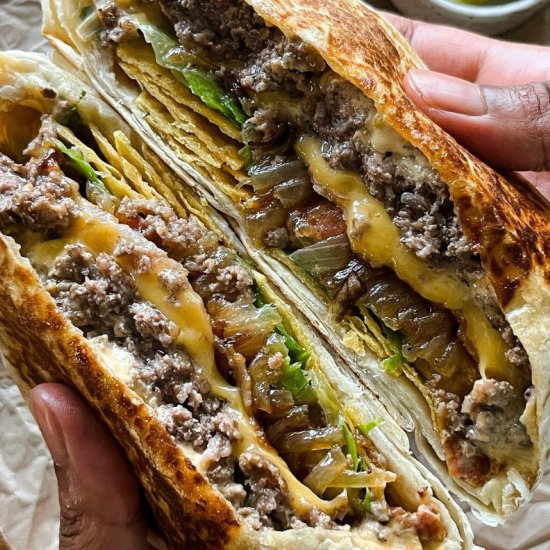 Cheeseburger Crunch Wrap Recipe