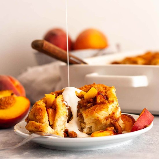 Easy Peach Cinnamon Rolls