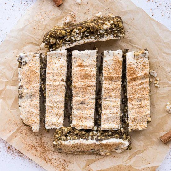 Cinnamon Rice Cake Protein Bars