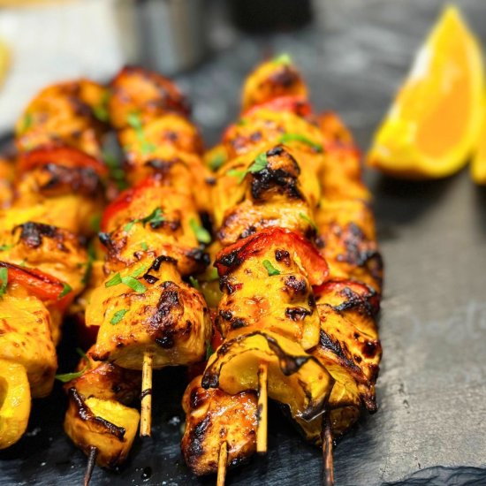 Easy Air Fryer Chicken Kebabs