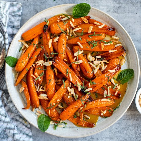 Maple Glazed Carrots With Almonds