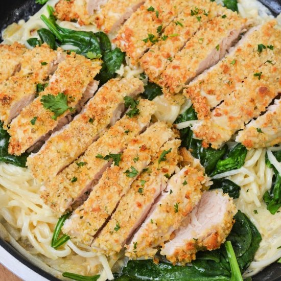 Keto Chicken & Spinach Pasta