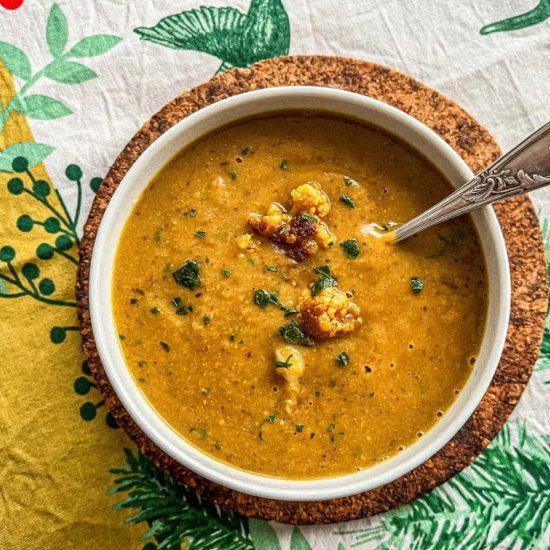Roasted Cauliflower Potato Soup