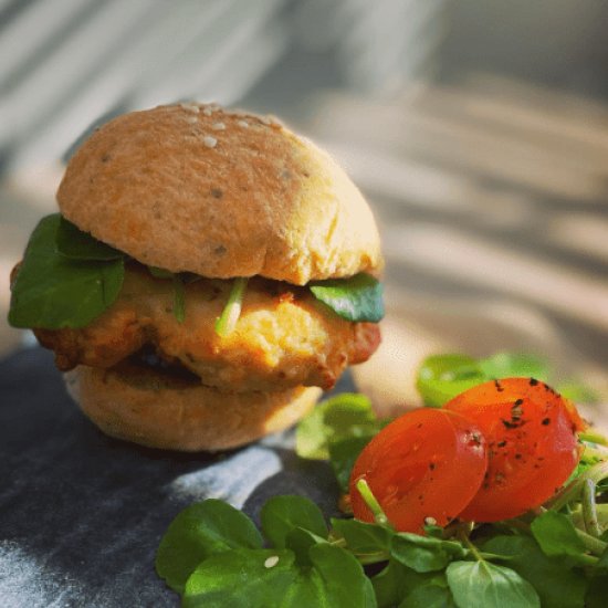 Air Fryer Sausage Burgers