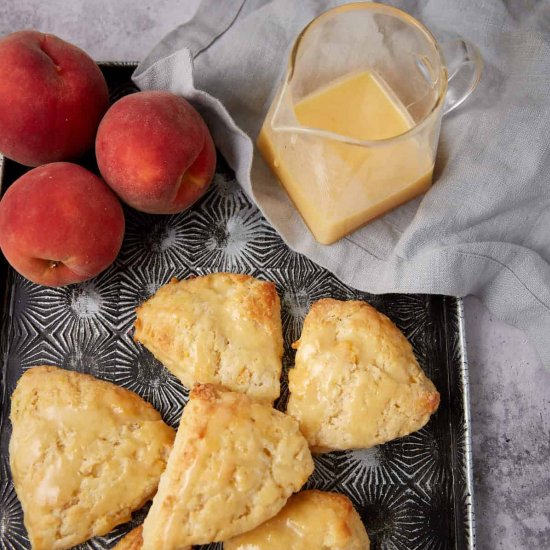 Peach Scones with Buttermilk