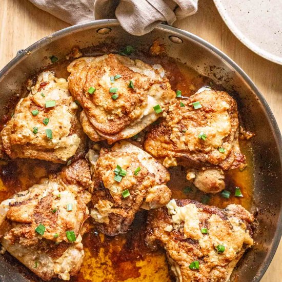 Garlic Parmesan Chicken Thighs
