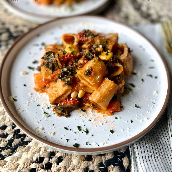 Mezzi Rigatoni With Tomato Sauce