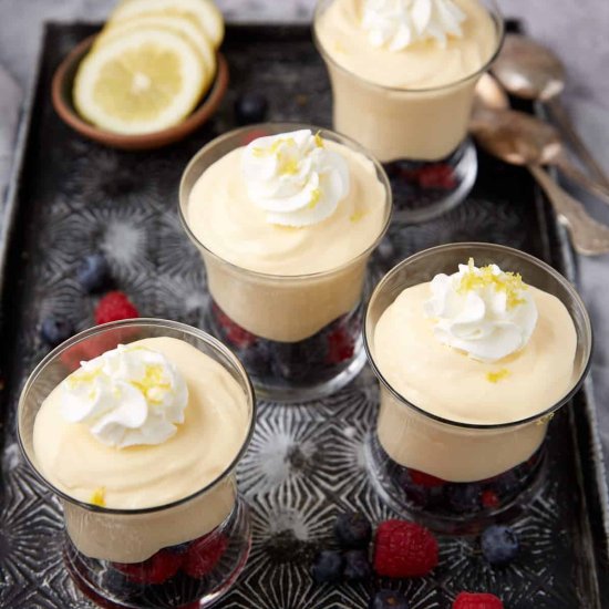Creamy Lemon Mousse with Lemon Curd