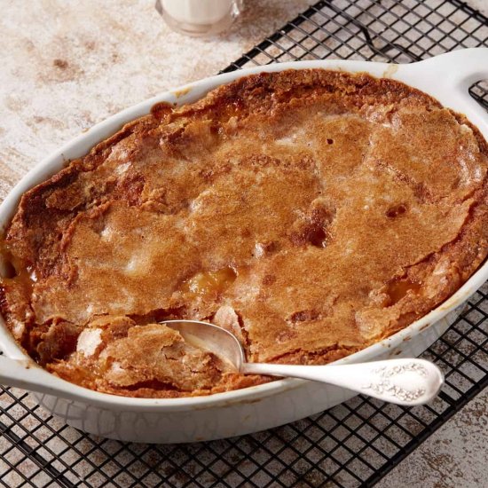 Southern Peach Cobbler with Crackly