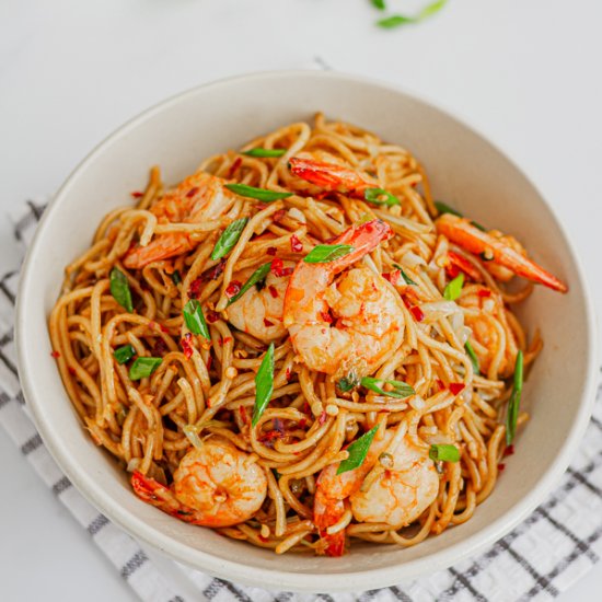 Shrimp Noodles Stir Fry
