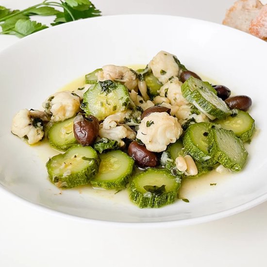 Monkfish Fillet with zucchini