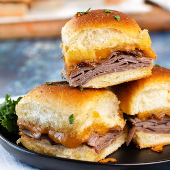 French Onion Beef Sliders