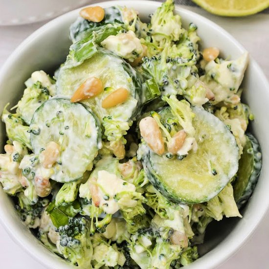 Low Carb Broccoli Cucumber Salad
