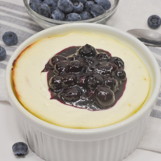 Low-Carb Blueberry Yogurt Cheesecake
