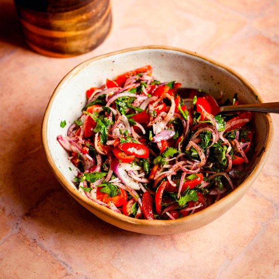 Turkish Tomato,Parsley, Onion Salad
