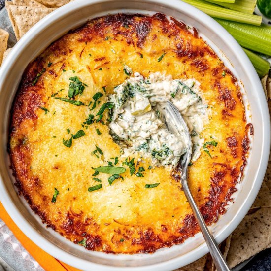 Healthy Spinach Artichoke Dip