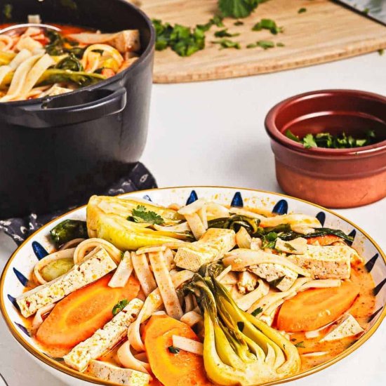 Thai-Style Red Curry Soup With Tofu