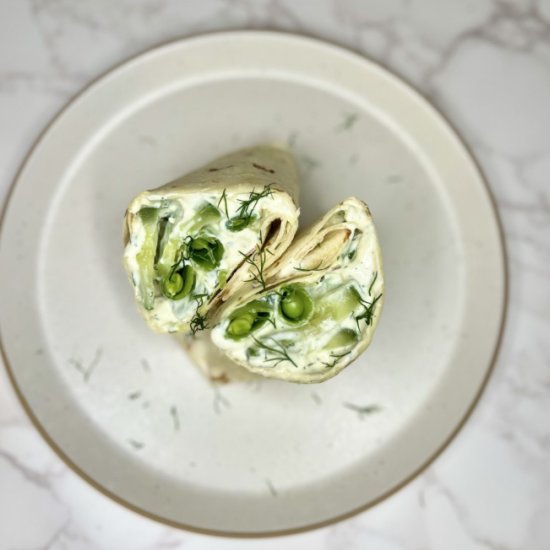 Veggie Wrap with Basil Tzatziki