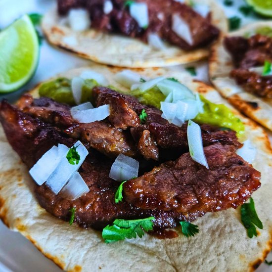 Steak Tacos with Avocado Salsa