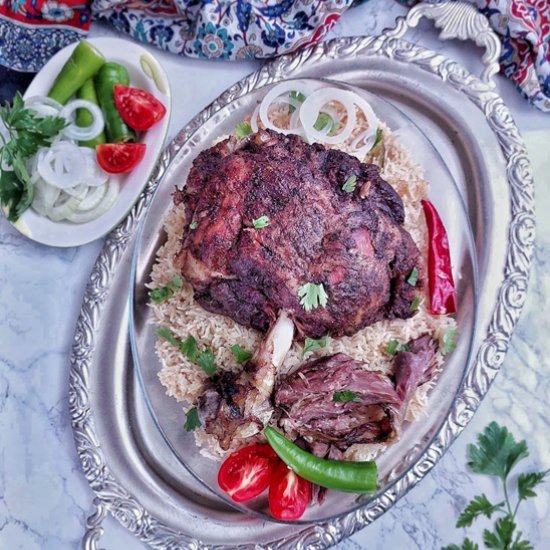Lamb Mandi pilaf (rice).