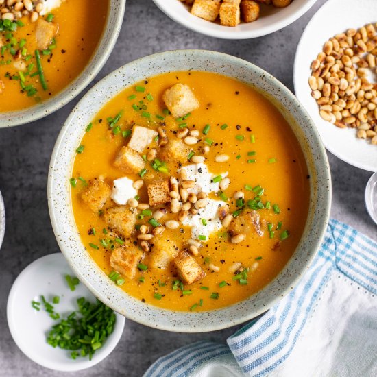 Sweet Potato Soup With Garlic