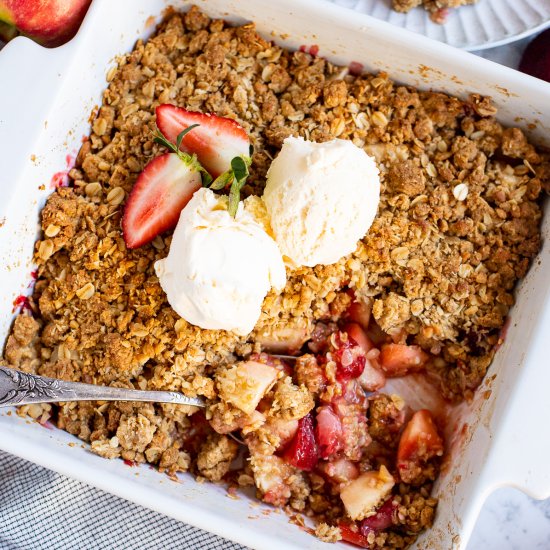 Strawberry Apple Crumble