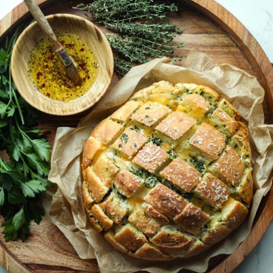 Stuffed Garlic Bread with Cheese