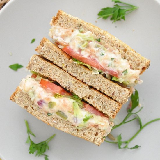 Smoked Salmon Salad Sandwich