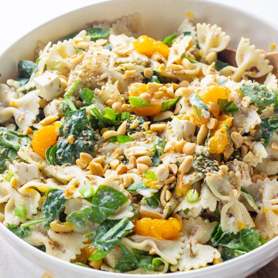 sesame tofu pasta salad
