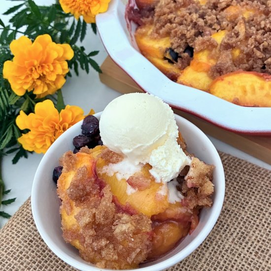 Peach Blueberry Brown Betty