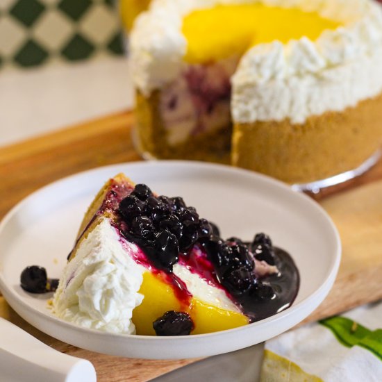 Lemon Blueberry Cheesecake NO BAKE
