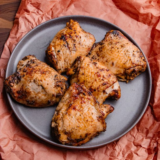 Smoked Jerk Chicken Thighs