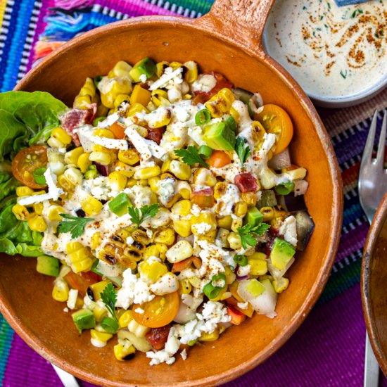 summer grilled mexican corn salad