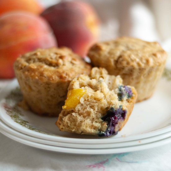 Peach Blueberry Muffins