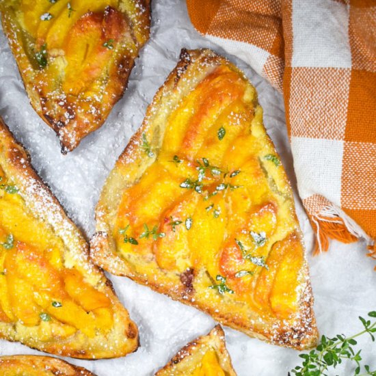 Mascarpone Peach Puff Pastries