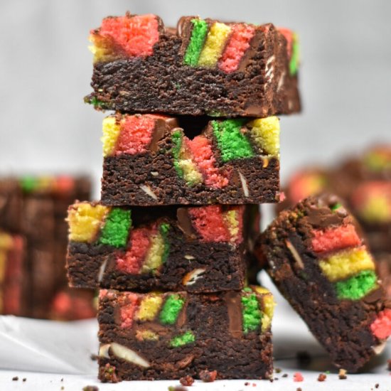 Italian Rainbow Brownies